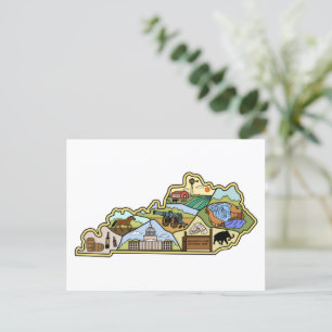 Vintage-Karte von Louisville Lexington Kentucky Postkarte