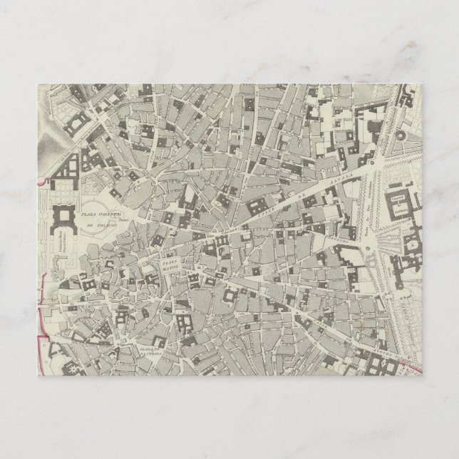 Vintage Karte von Madrid Spanien (1831) (Vorderseite)