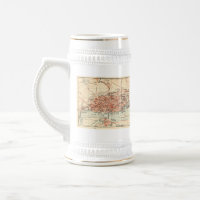 Vintage Karte von Mainz Deutschland (1905)