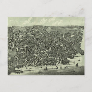 Vintage Karte von Marblehead MA (1882)
