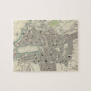 Vintage Karte von Marseille Frankreich (1840) Puzzle