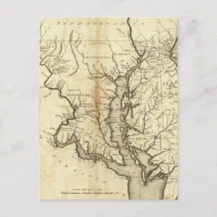 Vintage Karte von Maryland (1796)