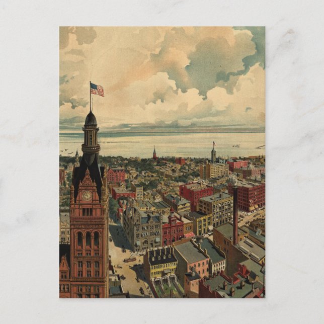 Vintage Karte von Milwaukee WI (1898) (Vorderseite)
