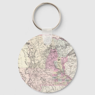Vintage Karte von Minnesota (1855) Schlüsselanhänger
