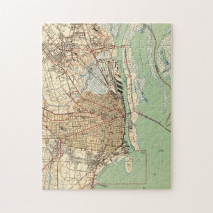 Vintage-Karte von Mobile Alabama (1940) 2 Puzzle