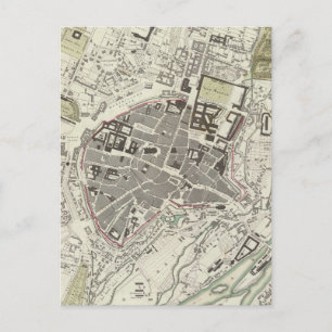 Vintage-Karte von München Deutschland (1832) Postkarte