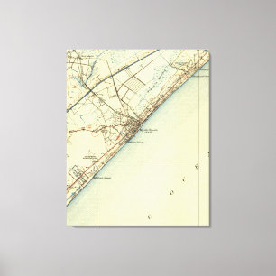 Vintage Karte von Myrtle Beach South Carolina (194 Leinwanddruck