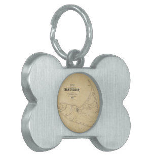 Vintage Karte von Nantucket (1838) Tiermarke