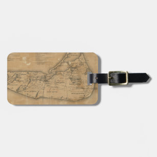 Vintage Karte von Nantucket (1869) Gepäckanhänger