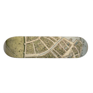 Vintage Karte von New Amsterdam (1660) Skateboard
