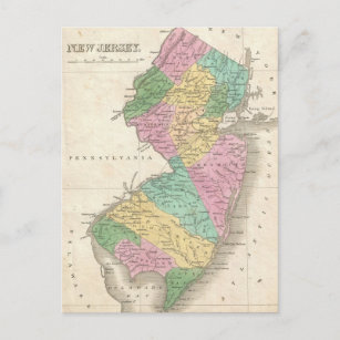 Vintage Karte von New Jersey (1827)