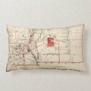 Vintage Karte von New-Mexiko (1882) Lendenkissen