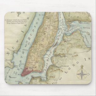 Vintage Karte von New York City (1869) Mousepad
