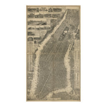 Vintage Karte von New York City (1879) 4