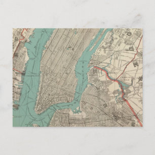 Vintage Karte von New York City (1890)