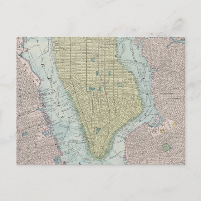 Vintage Karte von New York City (1901) (Vorderseite)