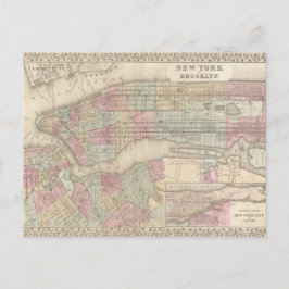 Vintage Karte von New York City / Brooklyn