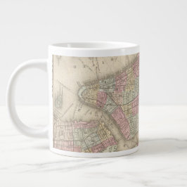 Vintage Karte von New York City Jumbo-Tasse