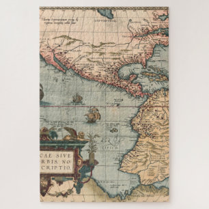 Vintage Karte von Nordamerika Puzzle