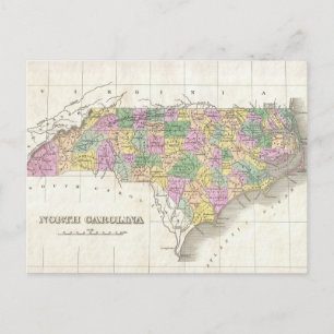 Vintage Karte von North Carolina (1827)