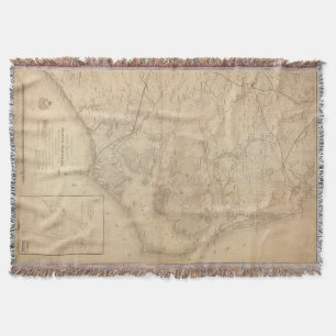 Vintage Karte von Ostnord-carolina (1862) Decke