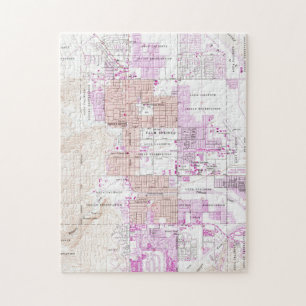 Vintage Karte von Palm Spring Kalifornien (1957) 2 Puzzle