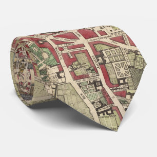 Vintage Karte von Paris Frankreich (1784) Krawatte