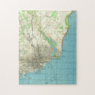 Vintage Karte von Pensacola Florida (1944) Puzzle