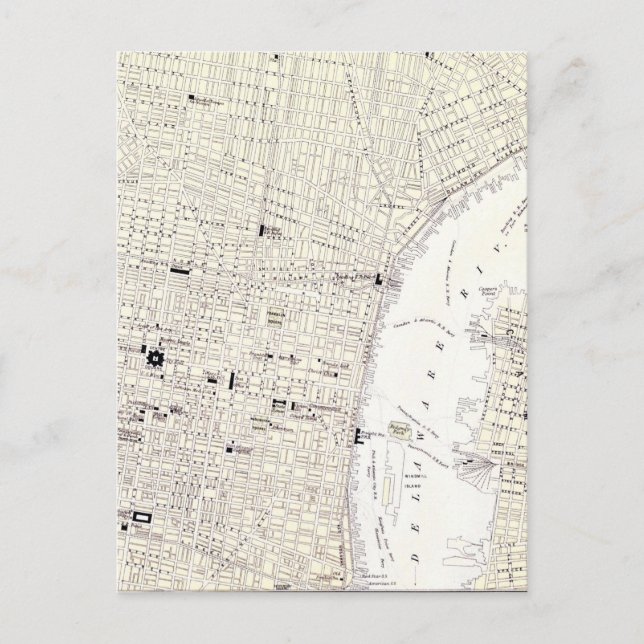 Vintage Karte von Philadelphia (1885) (Vorderseite)