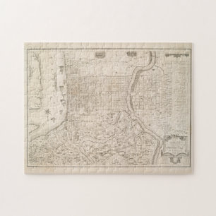Vintage Karte von Philadelphia PA (1802) Puzzle
