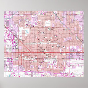 Vintage Karte von Phoenix Arizona (1952) 2 Poster