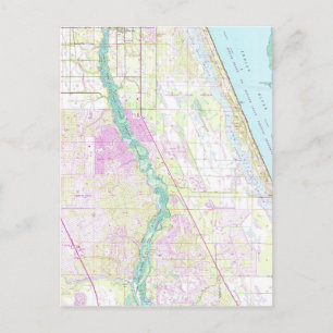 Vintage Karte von Port St Lucie Florida (1948)