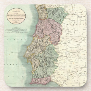 Vintage-Karte von Portugal (1801) Untersetzer