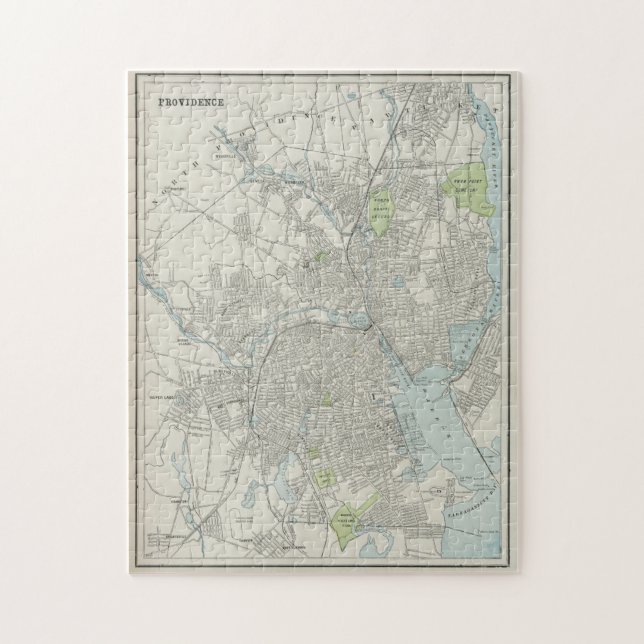 Vintage Karte von Providence Rhode Island (1901) Puzzle (Vertikal)