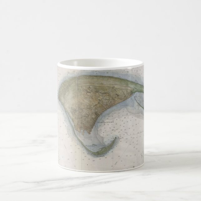 Vintage Karte von Provincetown Kaffeetasse (Mittel)