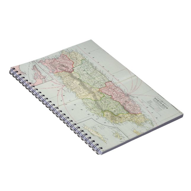 Vintage Karte von Puerto Rico (1901) Notizblock (Rechte Seite)