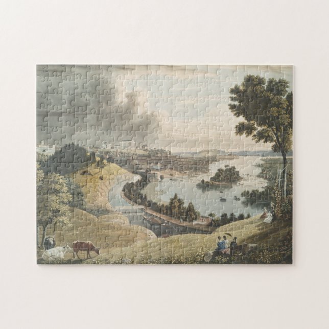 Vintage Karte von Richmond VA (1834) Puzzle (Horizontal)