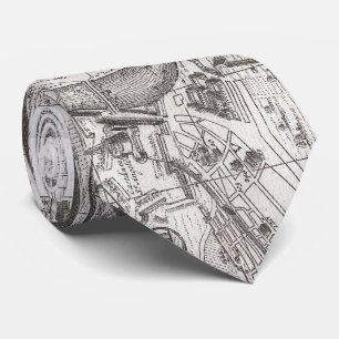 Vintage Karte von Rom Italien (1721) 2 Krawatte