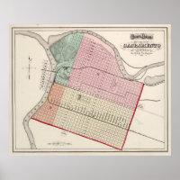 Vintage Karte von Sacramento CA (1873)