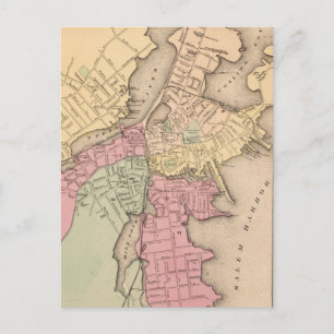 Vintage Karte von Salem Massachusetts (1871)
