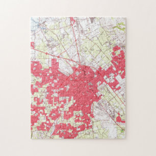 Vintage Karte von San Jose Kalifornien (1961) Puzzle