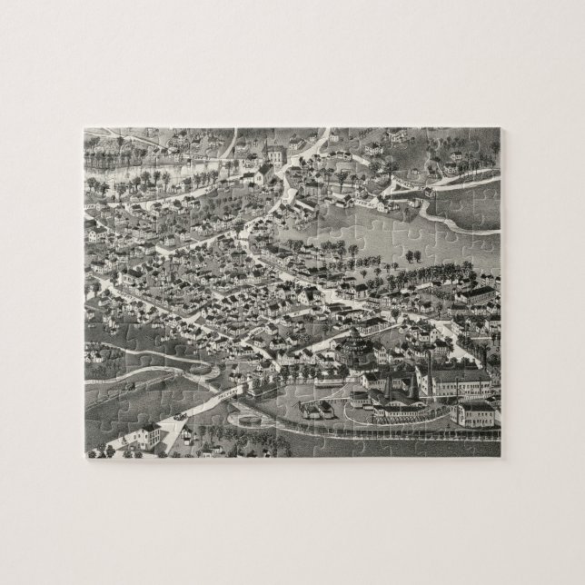 Vintage Karte von Sandwich MA (1884) Puzzle (Horizontal)