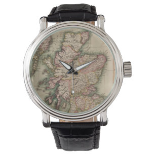 Vintage Karte von Schottland (1814) Armbanduhr
