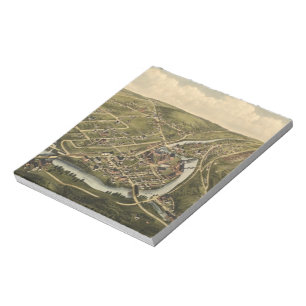 Vintage Karte von Seymour Connecticut (1879) Notizblock