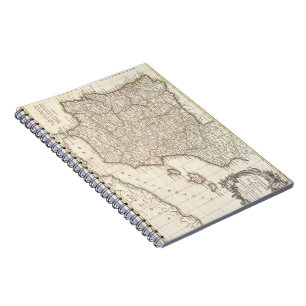 Vintage Karte von Spanien (1775) Notizblock