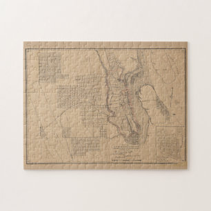 Vintage Karte von St. Augustine FL (1888) Puzzle