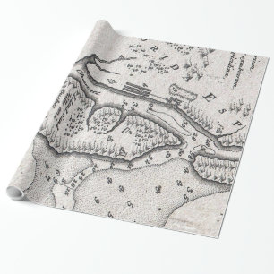 Vintage Karte von St Augustine Florida (1737) Geschenkpapier