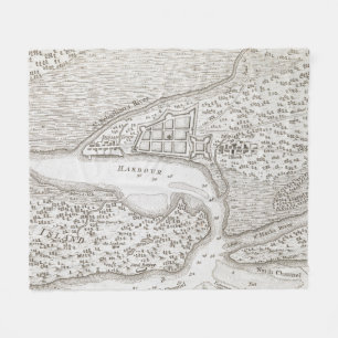 Vintage Karte von St. Augustine Florida (1763) Fleecedecke