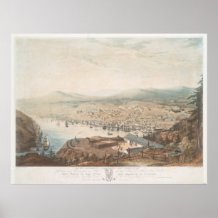 Vintage Karte von St Johns Neufundland (1831) Poster