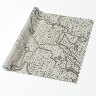 Vintage-Karte von Staten Island und dem Hafen von Geschenkpapier